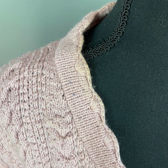 Vintage Tejidos Brenda Made in Guatemala Purple Chunky Knit Cardigan Sweater Lg - Picture 3 of 7